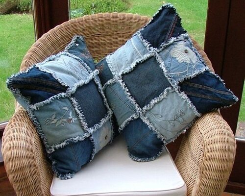 Сшить подушки из джинсовой ткани своими руками: выкройка, схемы и описание