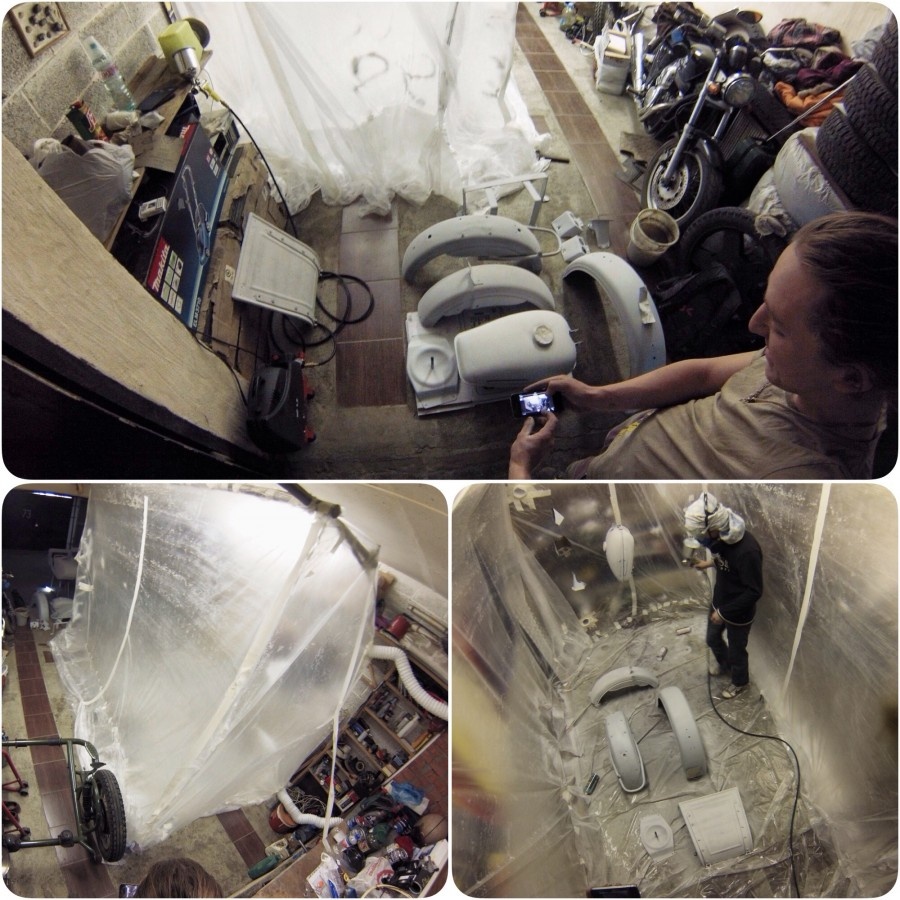 Загрунтовали все кузовные детали