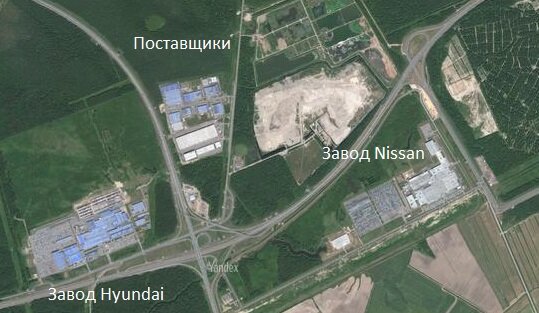 Пример Санкт-Петербургского "кластера".