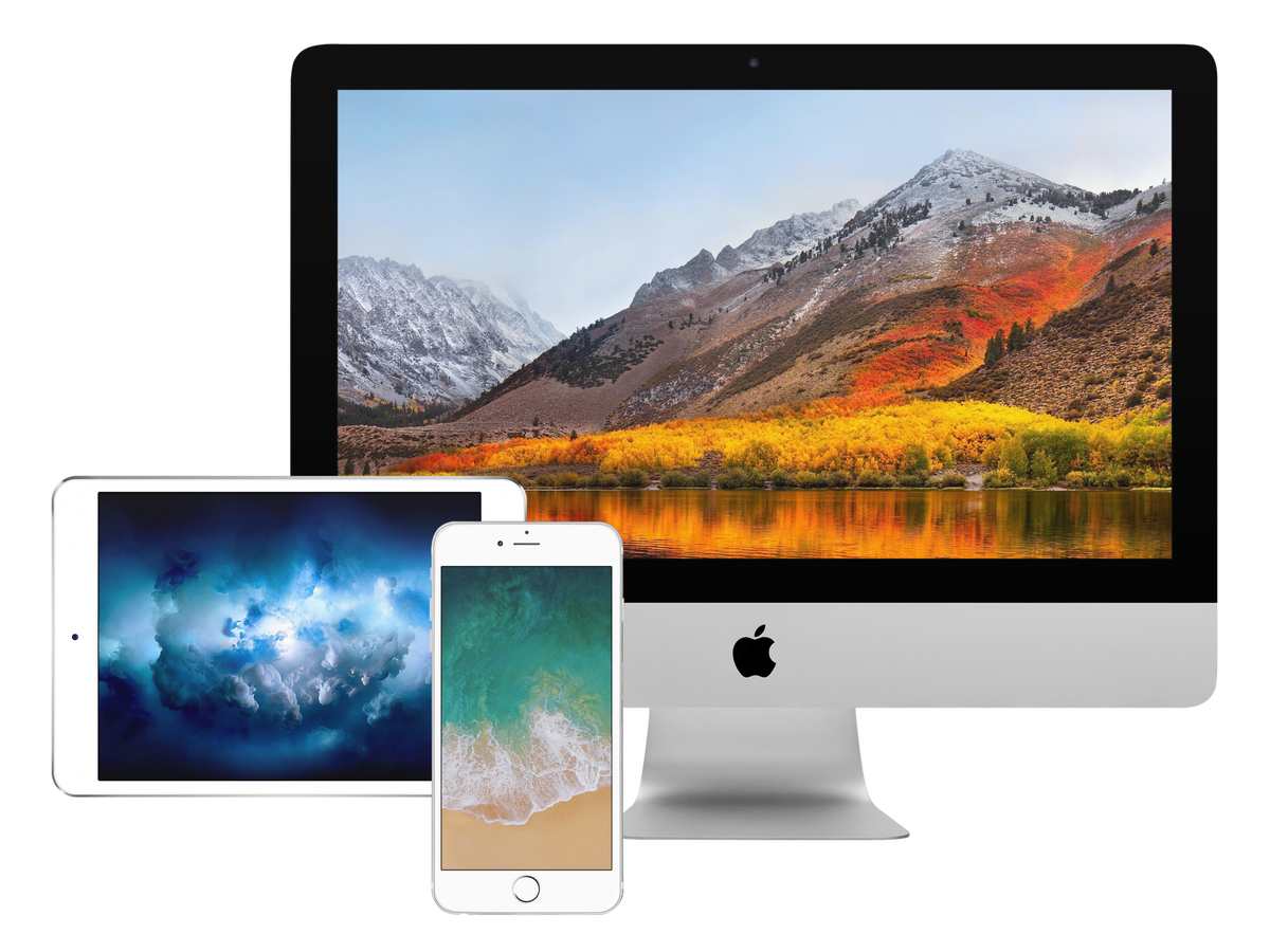 Monitor телефоны. Айпад аймак айфон макбук. High Sierra на макбук что это. IMAC iphone. IMAC IPAD Pro.