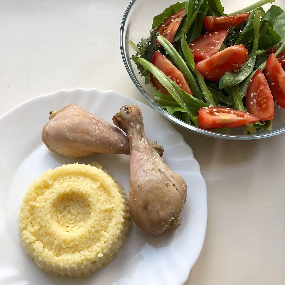 Вариант подачи блюда (кожицу с курицы я сняла)