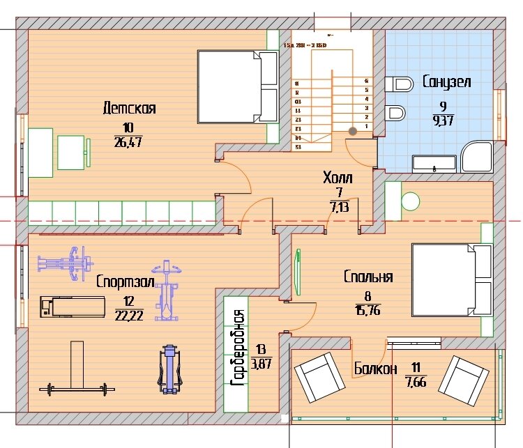 Загородный 2-х этажный дом 10х12 м. площадью 192,5 кв.м., из газобетона, с мансардным этажом и террасой ??