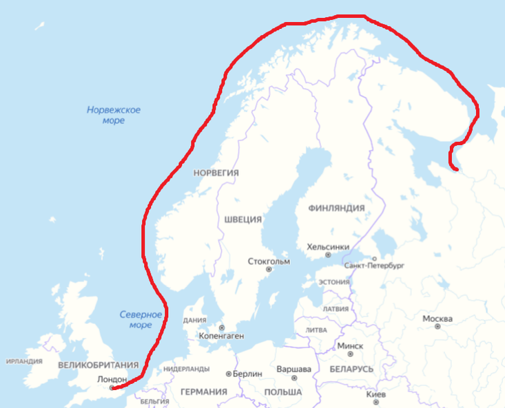 Маршрут путешествия Хью Уиллоби и Ричард Ченслер 1553-1554 на карте. Маршрут Хью Уиллоби и Ричард Ченслер на контурной карте. Путь Ричарда Ченслера на карте в Индию. Хью Уиллоби и Ричард Ченслер маршрут путешествия на карте