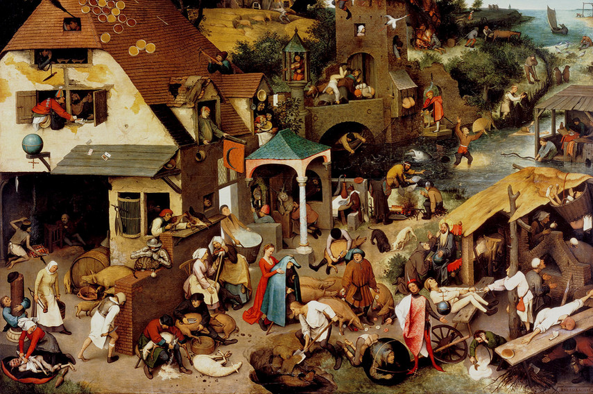 "Голландские пословицы " Питер Брейгель Старший, 1559 г.                                          Источник: http://www.art-eda.info/wp-content/uploads/2014/01/piter-breygel.jpg  