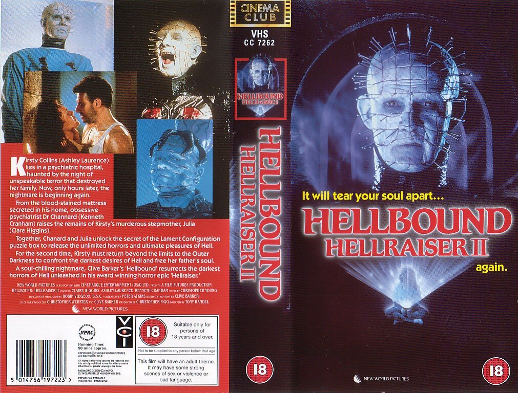 Восставший из ада 2 1988. Hellbound: Hellraiser II 1988 Постер.