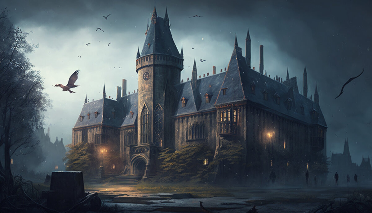 Так по мнению нейросети выглядела бы Рязань во вселенной Гарри Поттера