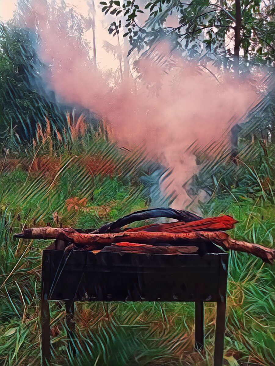 Мангал и дым