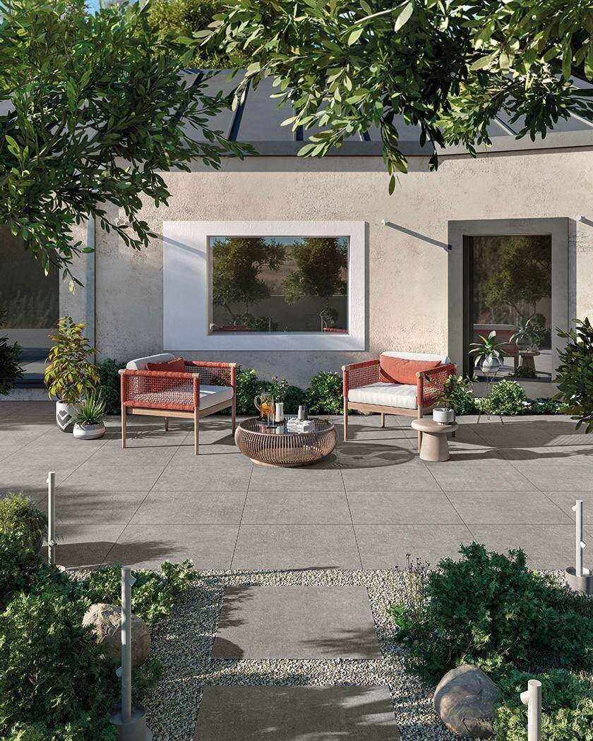 Керамогранит из коллекции Mirage Nyuma в экстерьере