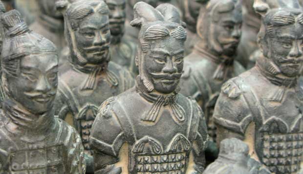 Шарфы у терракотовых воинов