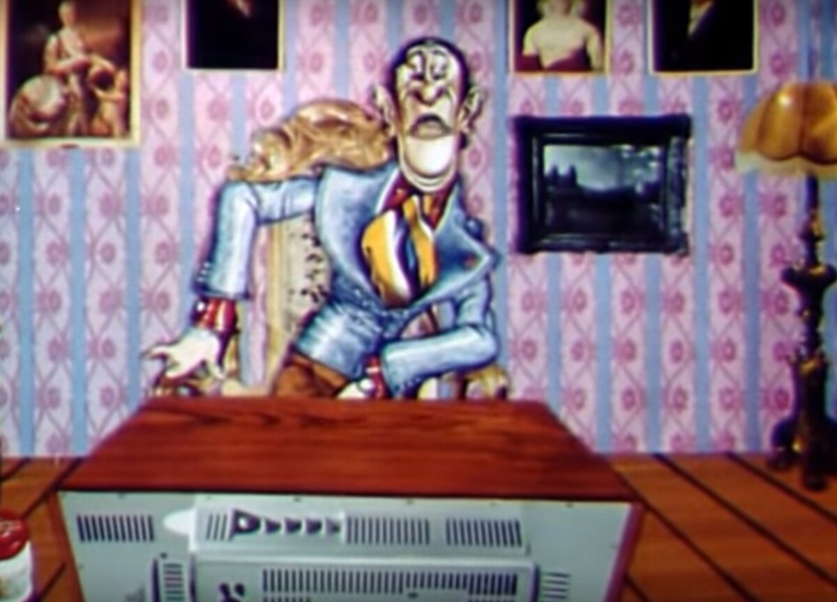 кадр из мультфильма "Какого рожна хочется?" Киевнаучфильм, 1975, Режиссер Давид Черкасский, сценарий Марк Розовский, композитор Леонид Вербицкий