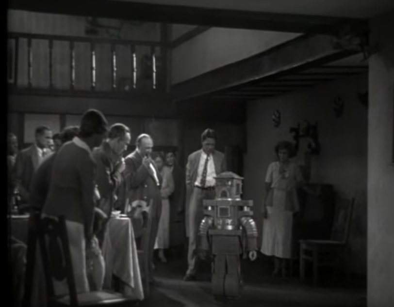 Первый робот Рипля в фильме "Гибель сенсации"