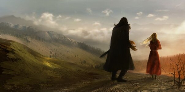 Саурон расстаётся со своей ученицей Раэнэ. Белерианд, Первая Эпоха (Автор мне неизвестен, обработка – Кайо Дочь Грозы)