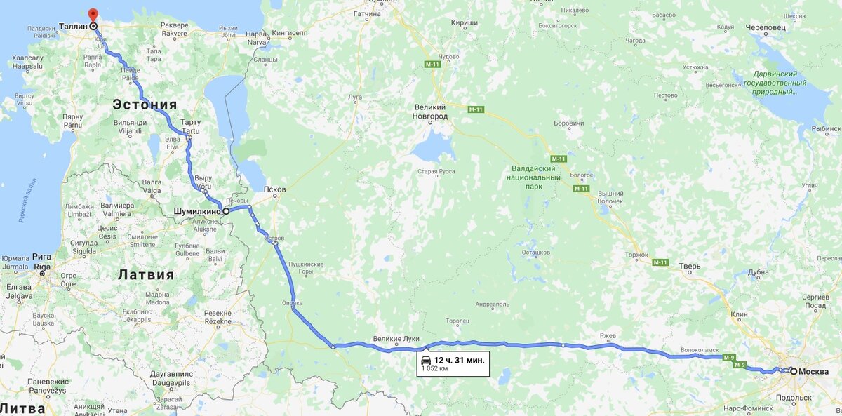 Вот наш маршрут. 