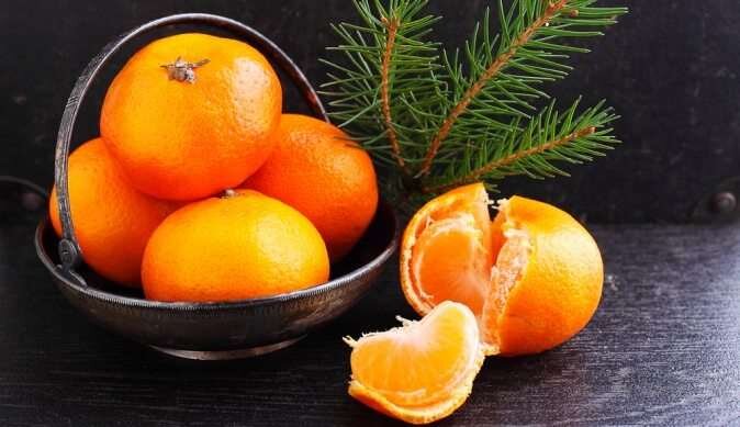 Мандарины на новый год. Фото из интернета для примера