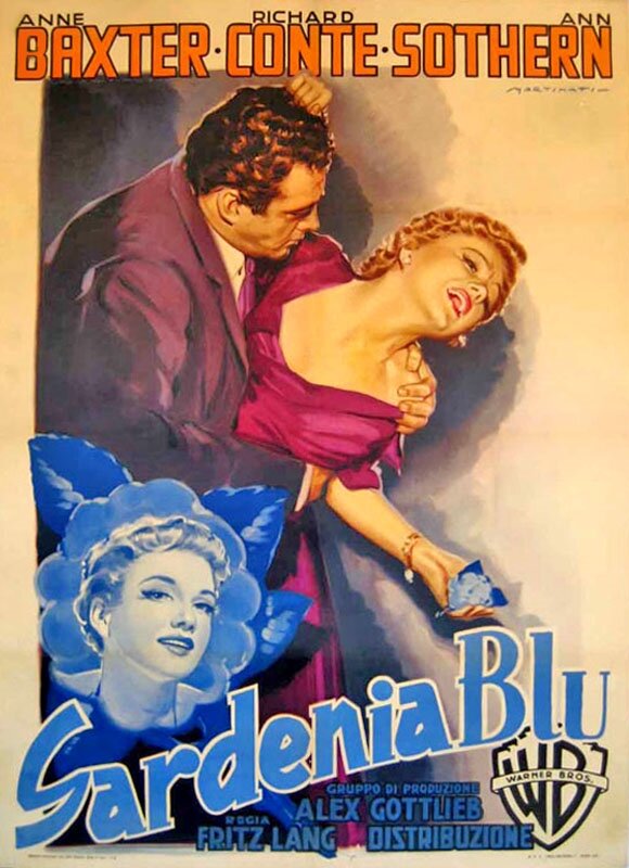 Афиша к фильму "Синяя гардения" (1953)