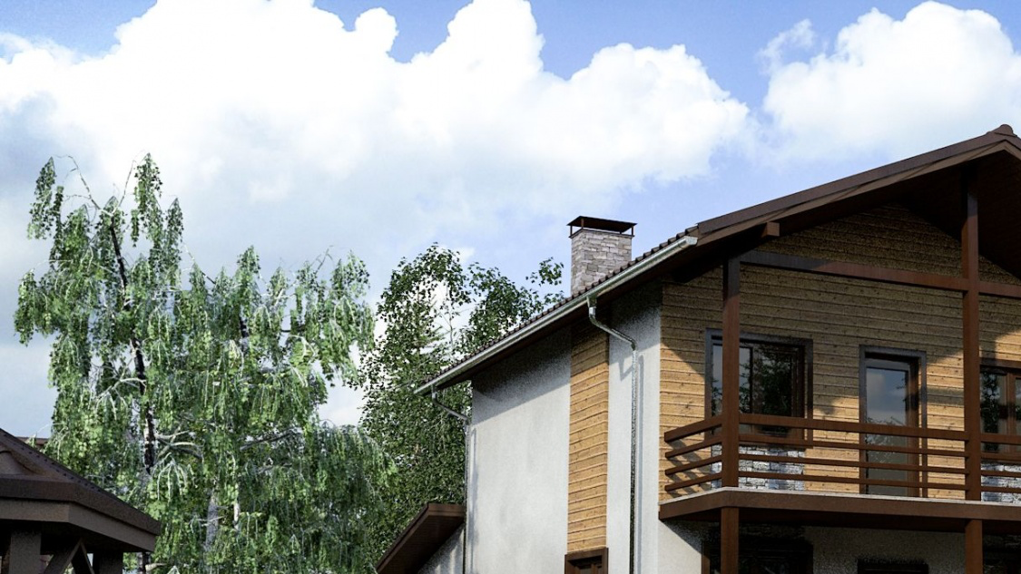 Вид со стороны террасы и балкона