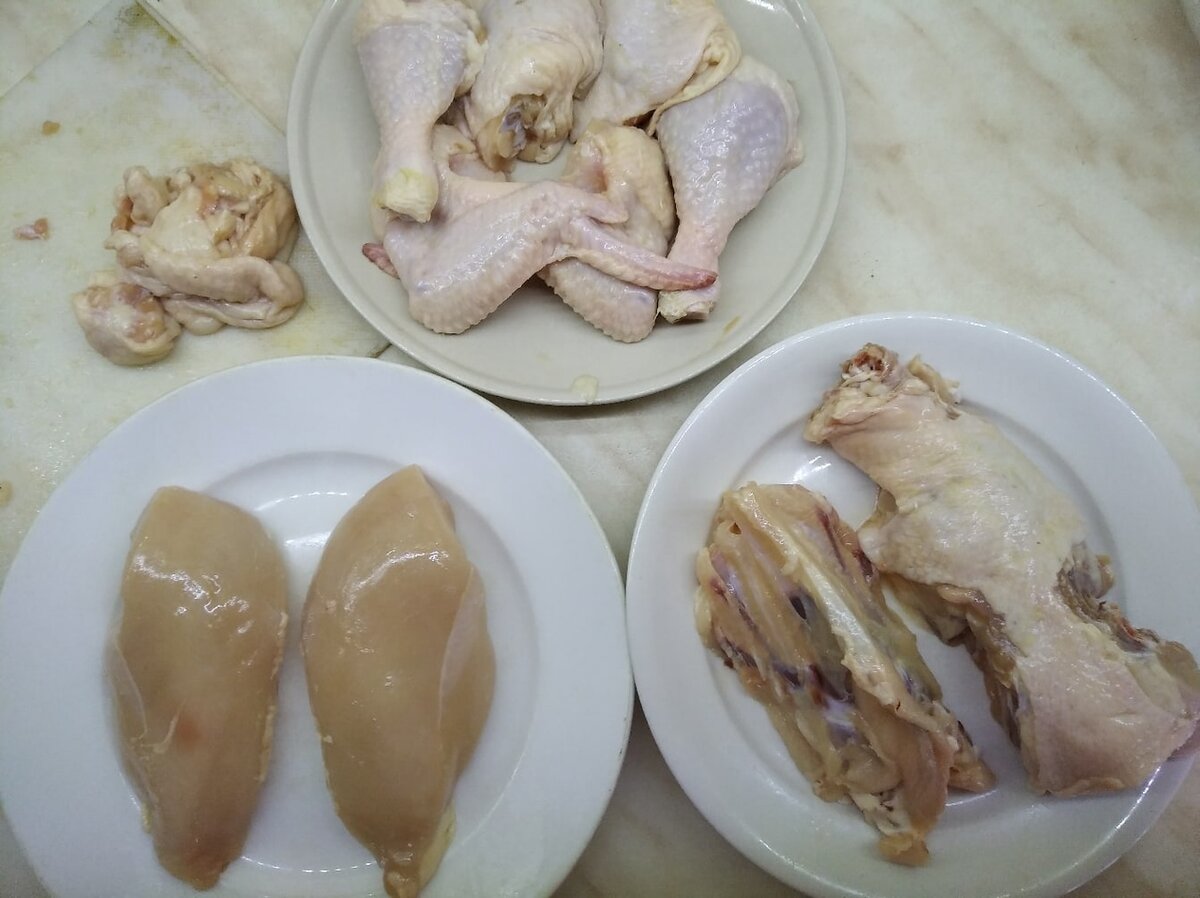 как я разделываю курицу