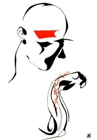 Анатомия созерцания, бумага, смешанная техника, 2009.