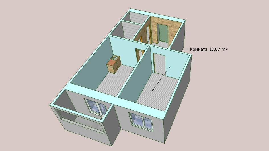 Жилая площадь квартиры -учитывается только площадь жилых комнат