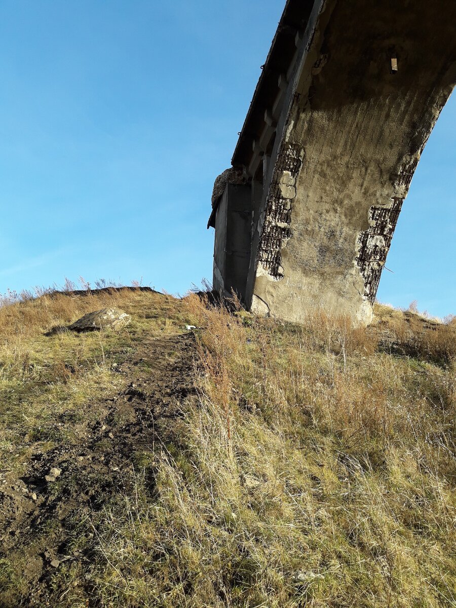 Увидели огромный заброшенный мост построенный немцами в 1900-х гг., находится в деревне Российской провинции, показываю…