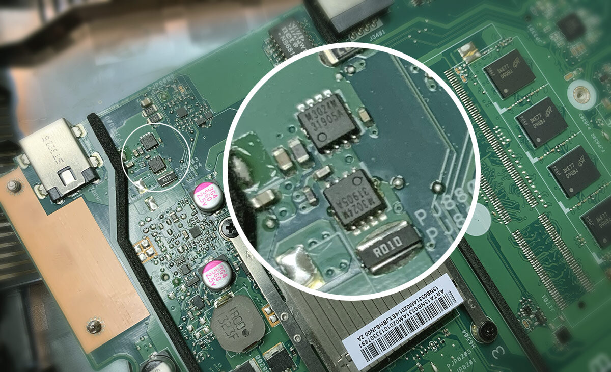 замена входных мосфетов на ноутбуке ASUS X551