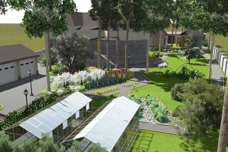 Эскиз моего проекта, участок в лесу, 2013 год. Проект создавался параллельно строительству дома, ниже будет фото реализации проекта