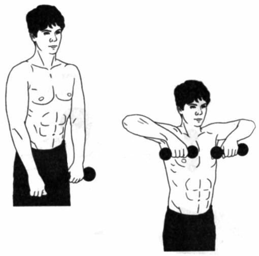 Тренировка с гантелями на все основные группы мышц для мужчин дома.