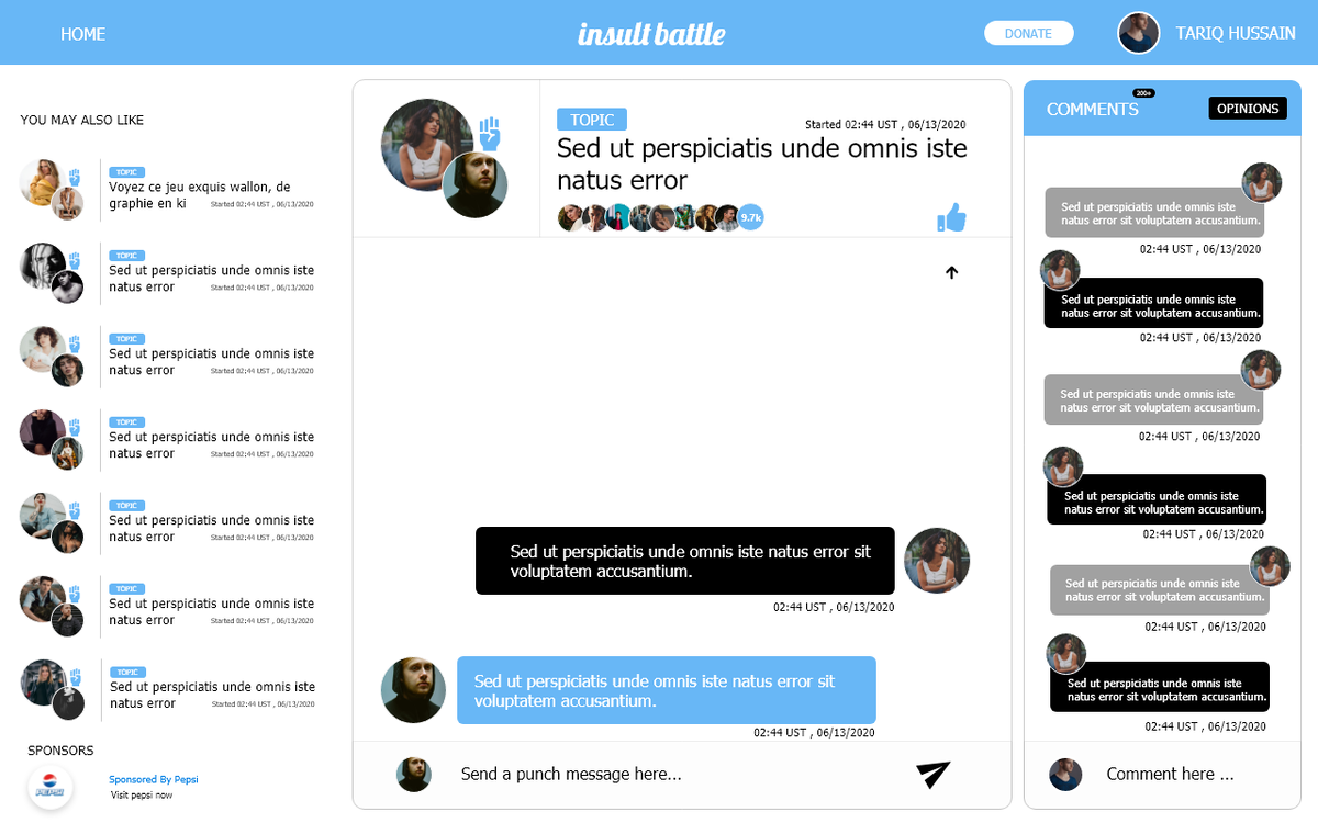 Ты умеешь оскорблять других, но у тебя нет хорошей платформы для этого? Или у вас отличное чувство юмора, но окружающие вас оскорбляются вашими оскорблениями? У вас есть отличная идея платформы, на которой вы можете публиковать оскорбления и сражаться с людьми по всему миру?
У 99steem есть отличная платформа для борьбы с оскорблениями, где вы можете взаимодействовать с игроками и наносить им оскорбления.Все начинается с опции регистрации, где вы регистрируетесь как участник. Чтобы зарегистрироваться, вы можете легко начать с вашего адреса электронной почты и пароля. После этого вы получите экран чата. Экран чата - это основная область, где вы увидите две команды и людей, сражающихся друг с другом за оскорбительные битвы. 
Вы можете легко присоединиться к любому сражению, которое вам нравится, или начать новое, и позволить людям присоединиться к вашему сражению, чтобы они могли взаимодействовать с пользователями, бросая сражения друг на друга. 
Эта платформа великолепна и бесплатна для наших замечательных пользователей, которые любят оскорблять других и не обижаются на нее.
Посетите наш веб-сайт 99steem сегодня и получите этот удивительный шаблон и запустите отличную платформу для борьбы с оскорблениями для окружающих вас людей.


