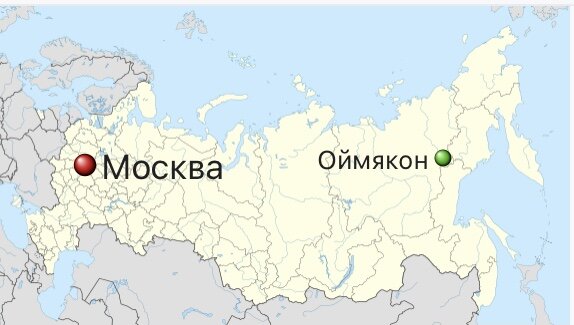 Оймякон карта якутии