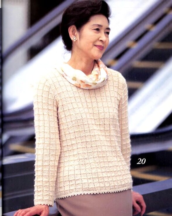 Вязаные модели спицами и крючком для бабушек из японского журнала ...