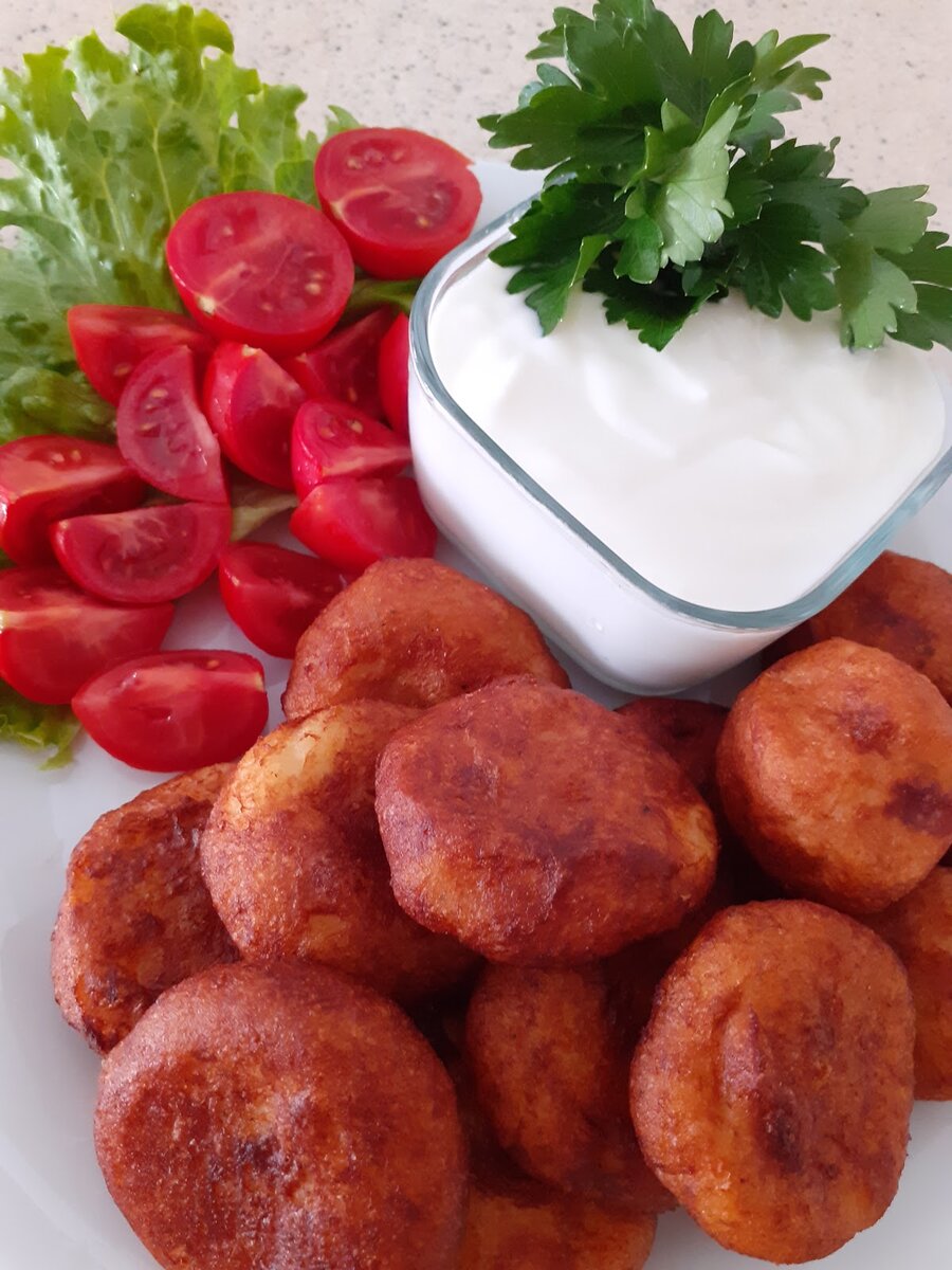 Картофельные пончики с сыром без дрожжей