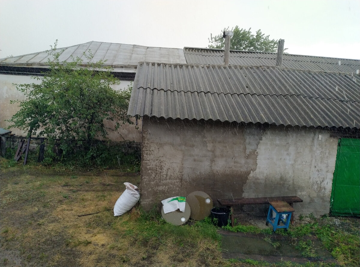 И с крыши гаража льется непрерывными струями
