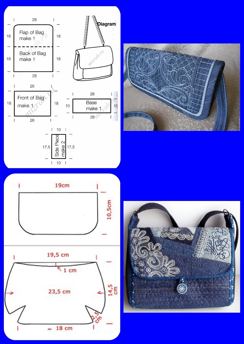 Из старых джинсов сумки шьем сами. Выкройки и советы по шитью. | Vasha  Economka | Дзен