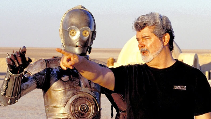 Джордж Лукас на съемках фильма "Звездные войны"