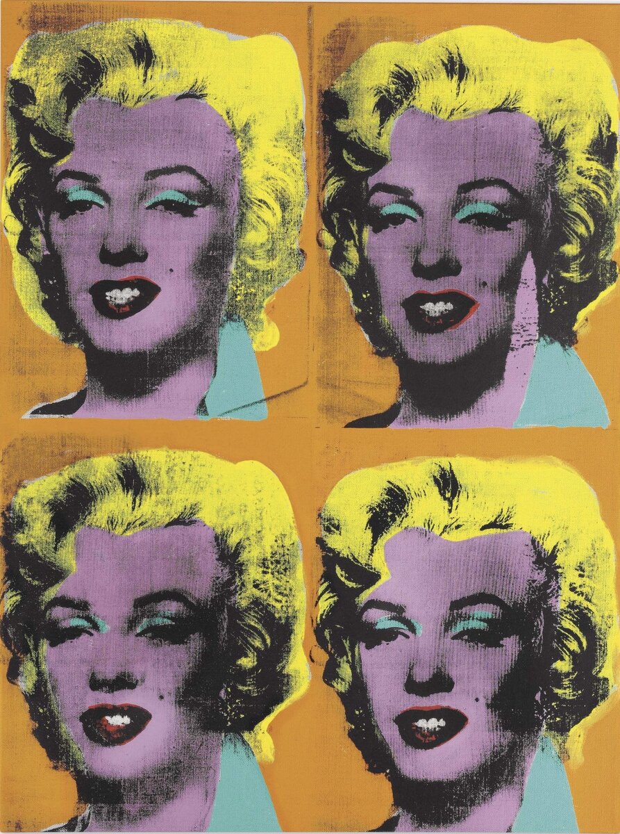    Картина «Четыре Мэрилин» художника Энди Уорхола, 1962 год