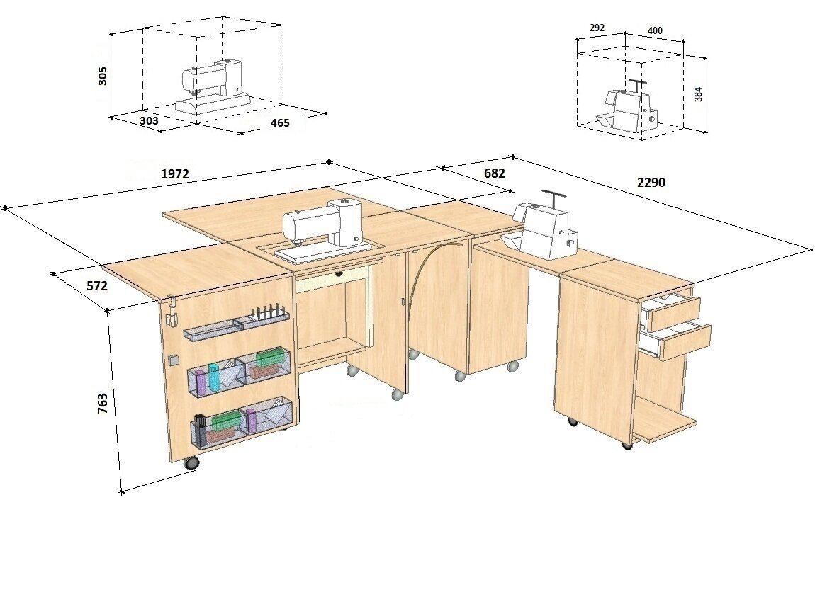 Швейные столы и системы хранения