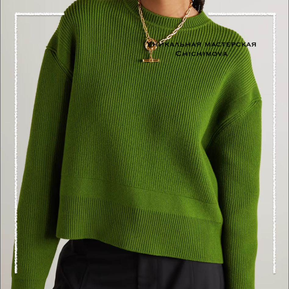 Модель свободного кроя, подходит для свободного ношения. Заниженный плечевой шов. Трикотаж средней плотности. 