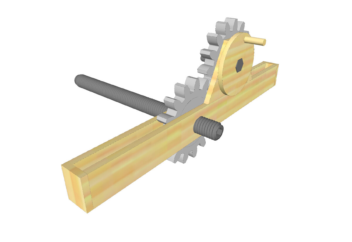 Кстати он не будет иметь такой "вынос" приводящей шестеренки - она будет помещена в ту же единую рамку, что и первая.