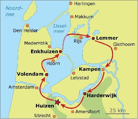 Зёйдерзеепад, Нидерланды