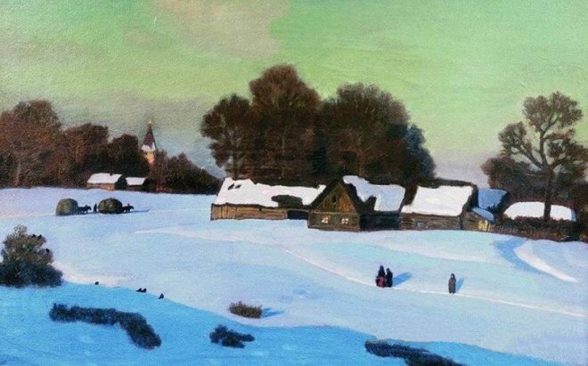 Н. Крымов "Зимний Пейзаж"