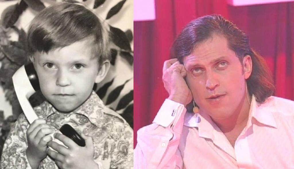 Саша в детстве и сейчас