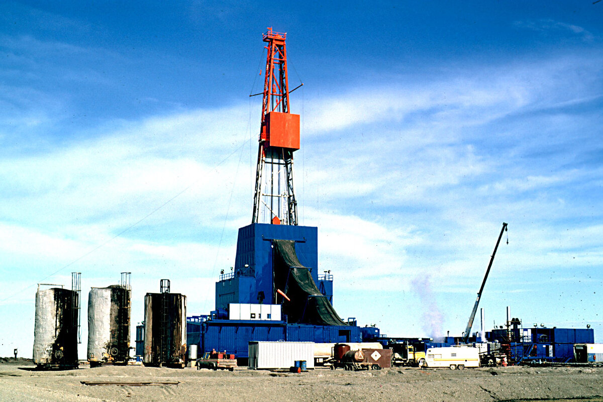 картинка из интернета. Примерно вот так выглядит добыча газа. 