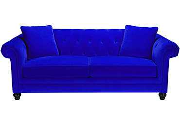 Чистый синий двухместный диван