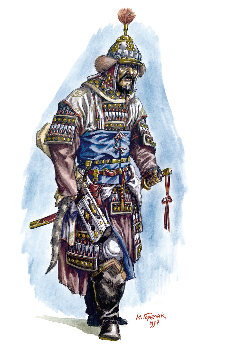 Татарский хан. XII — начало XIII в. Реконструкция М.В. Горелика.