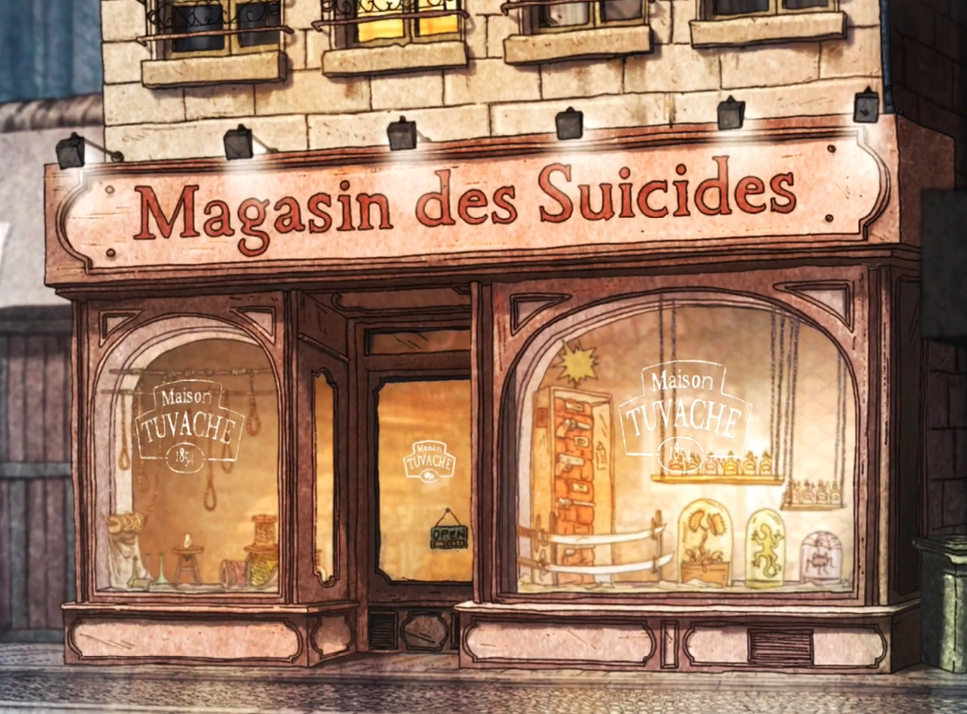 Далеко не детский мультфильм 2012 года.  Франция. Люди перестали смеяться. Теперь в этой мрачной стране они предпочитают заканчивать жизнь самоубийством.