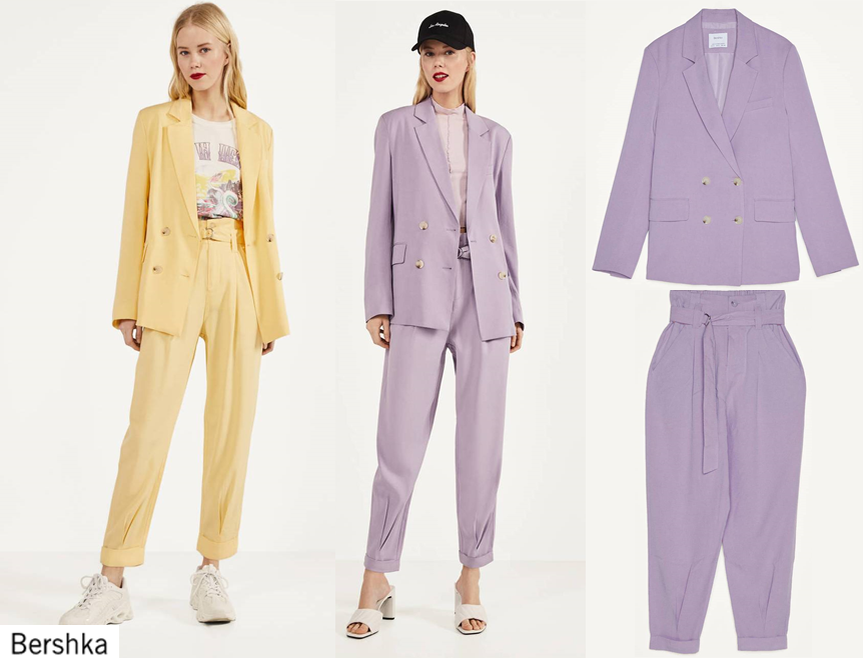 Коллаж автора.  Фото bershka.com/ru,  стоимость комплекта пиджак+брюки  5 298 ₽