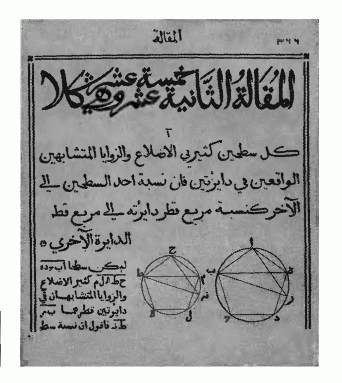 Арабский перевод "Начал" Евклида, ок. XVII века