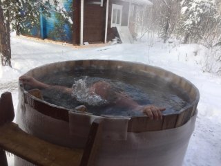 Купель в бане Forest club, Зоркальцево