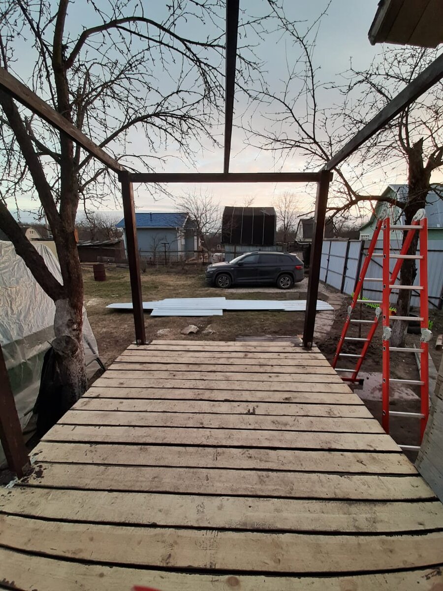 Каркас нашей веранды