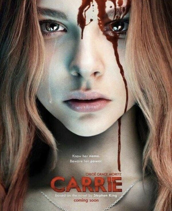 Один из вариантов обложки фильма «Телекинез», снятого по мотивам романа С. Кинга